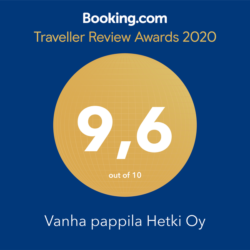 Booking.com Traveller Review Awards 2020 9,6 out of 10